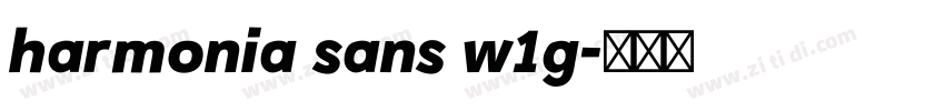 harmonia sans w1g字体转换